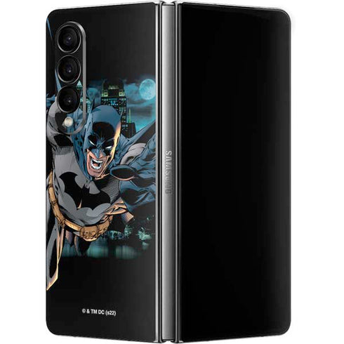 DC Comics Batman All Star Batman & Robin, The Boy Wonder Action Pose Art BY Jim Lee Galaxy Z Fold4 5G Skin
